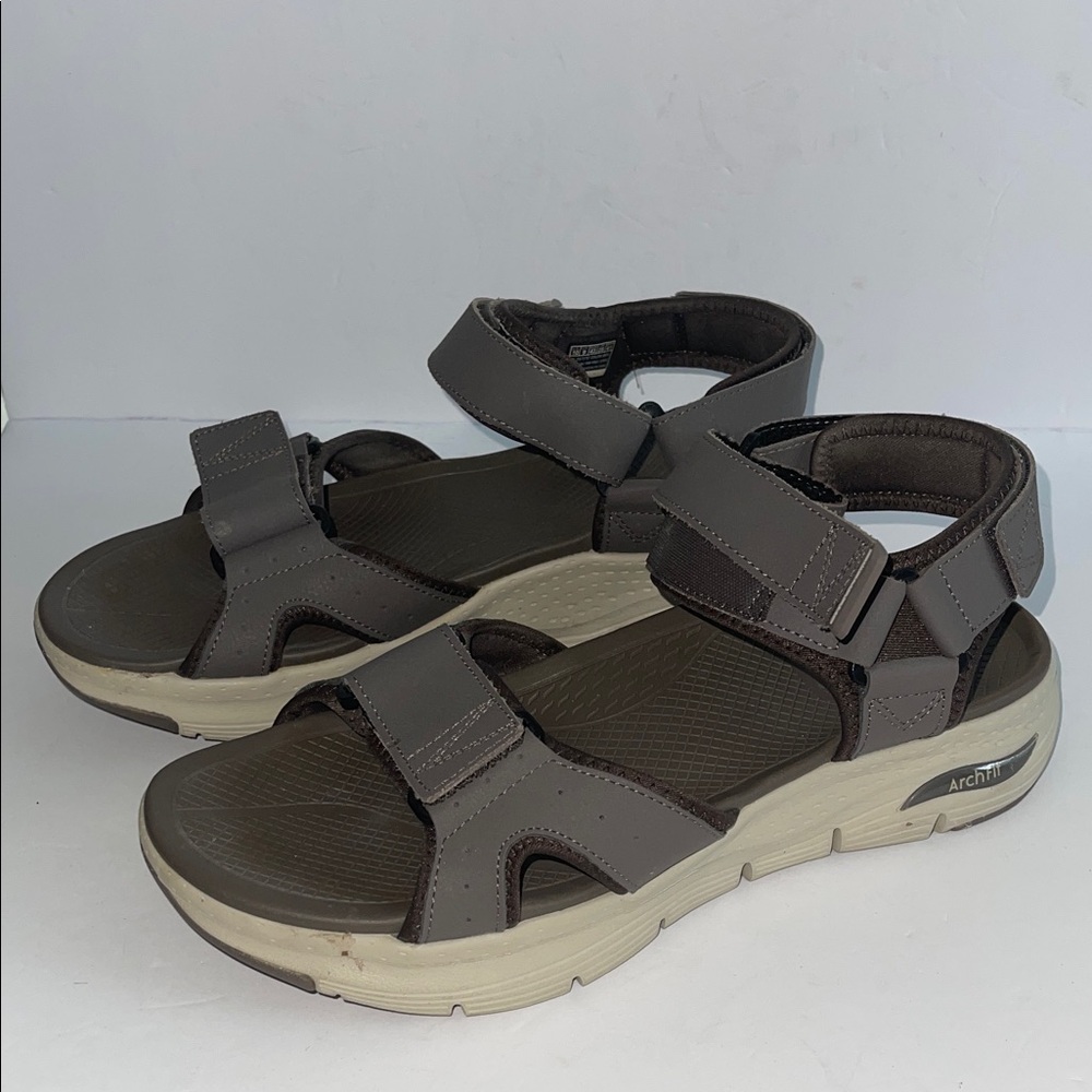 Skechers Gray and Brown Men's Sandals